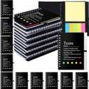 24 Pcs Team Appreciation Gifts Bulk for Employee Inspirational Spiral Notebooks with Sticky Notes Inspirational Team Notepads for Teacher Nurse Coworker Staff Volunteer Gifts (Black)