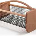 Harvest Basket - Garden Baskets for Gathering Vegetables,Natural Beech Wood Frame and Rust-Proof Wire Mesh,Farmers Market Basket for Gardening, Farm, Kitchen, 16" L X 9" W X 5.9" H, 10 Quart