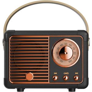 Retro Bluetooth Speaker, Wireless Mini Portable Speakers Support USB/TF Card/AUX, Vintage Radio Bluetooth Speaker for Kitchen Desk Bedroom Office Outdoor, Retro Gifts for Women Men, Black