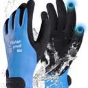 PACIFIC PPE Winter Work Gloves for Men and Women, 100% Waterproof Thermal Insulated Freezer Gloves for Cold Weather, Super Grip, Blue, 2X-Large