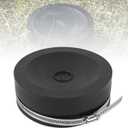 RULLINE 5" Flexible PVC Cap with Stainless Steel Clamps Sewer Cleanout Cap Black PVC Pipe Cap