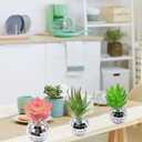 Kohlrabi 6 Pcs Upgraded Car Succulent Air Fresheners Clips, Air Vent Clips, Disco Ball Car Accessory Interior Decor for Men Women Teens (1 Count (Pack of 6))