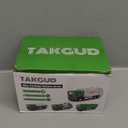 TAKGUD 4 Packs Die-cast Mini Garbage Truck Toy, Metal Trash Truck Vehicles Set for Kids, Friction Powered Recycling, Tankers, Alloy Dump Model Toy for Toddlers Boys