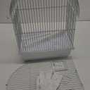 Small Bird Travel Cage - Lightweight Small Birds Starter Kit with Birdcages and Accessories Great for Parakeets Lovebirds Parrotlets Finches Canaries (White 11.8"L x 8.9"W x 15.3"H)