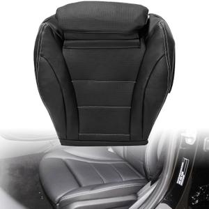 Driver Side Bottom Leather Seat Cover Black Compatible with Mercedes Benz C Class - C250 C300 C350 C350e C400 GLC300 GLC300e GLC350e 2015 2016 2017 2018 2019 2020 2021