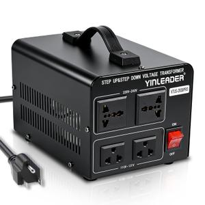 Yinleader Heavy Duty 2000W PRO 110V to 220V Voltage Converter Step Up/Down Power Transformer 110-120V/220-240V for 220/230/240V Global Appliances use in US