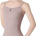 Daydance Women Ballet Leotard, Camisole/Tank Women Dance Leotard with Jacquard Floral Print (XX-Large, Light Purple (Camisole))