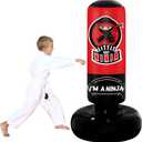 Kids Punching Bag, 67" Stable Inflatable Boxing Bag for Age 5-12, Ninja Karate Taekwondo Training Toy, Christmas Birthday Gift