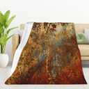 HGOD DESIGNS Brown Rust Colorful Metal Rusty Steel Iron Structure Blanket Throw Blanket Soft Comfortable for Sofa Chair Bed Office 50" x60