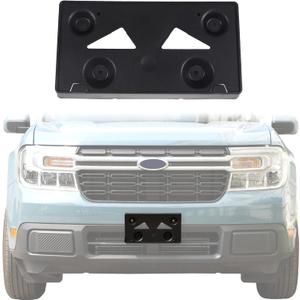Car Front License Plate Frame Bracket Compatible with Ford Maverick 2022-2026, Front License Plate Tag Holder Mounting Mount Adapter Bumper Brackets Frame Trim Cover Tag Holder Replacement Accessories
