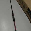 Ugly Stik 5’6” Carbon Spinning Rod, One-Piece, 4-8lb Line Rating, Light Power, Moderate Fast Action, 1/16-1/4 oz. Lure Rating, Red/Black