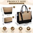 Paterr 36 Pcs Burlap Tote Bags Bulk Jute Tote Bag and Cosmetic Bag Set Burlap Gift for Women Beach Bridesmaid Shopping Travel DIY (Brown)
