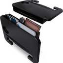 EcoNour 3-in-1 Steering Wheel Tray with Car Seat Gap Filler Organizer (1 Pack) | Food Table for Eating in Car | Laptop Desk, iPad Holder and Storage Box in-Between Seat Organizer | Car Accessories