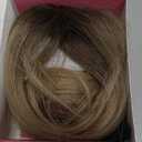 PANEWAY Clip in Bangs with Hair Topper 360 Cover Wavy Bangs Hair Clip on bangs for women Synthetic Hair Pieces Fluffy Fake Bangs for Daily Wear (Ombre Light Brown to Blonde)