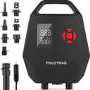 Polotrag Paddle Board Pump, SUP Pump Electric Portable with Auto-Off/Deflation, Dual Stage 12V DC Car Connector Air Pump for Inflatables, Kayak and Air Mattress