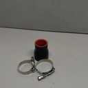 ID 1-3/4 to 2-1/2 inches Straight Black Silicone Reducer Coupler with 2 T-Bolt Clamps 4 Layers of Polyester Reinforcement Suitable High Level Turbo Pipe