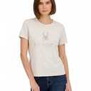 Spyder Womens Core Classic Logo Graphic Short Sleeve Tee T-Shirt, Pearl, S