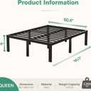 Novilla Queen Bed Frame, 14 Inch Metal Platform Bed Frame Queen Size with Storage Space Under Bed, Heavy Duty Steel Slat Support, Easy Assembly, No Box Spring Needed