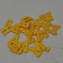 Waydress 26 Pcs Chenille Letter Iron on Patches 2.8 Inch Sew On Chenille A-Z Alphabet Letter Patches for DIY Supplies(Yellow Style)