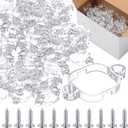 Kittmip 120 Pcs Mount Compatible with 200 ft Govee Pro H706 H806 Permanent Outdoor Lights Brackets with Screws for Soffit, Fascia, Clip Replace Glue (Clear)