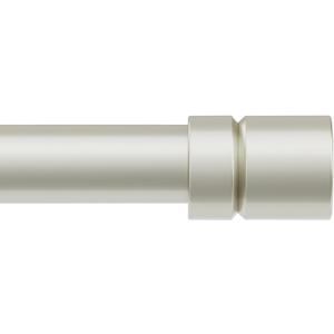 Brushed Nickel Curtain Rods for Windows 66 to 120 Inches, 1 Inch Adjustable Length Heavy Duty Window Curtain Rod with Decorative Finials for kitchen, Room