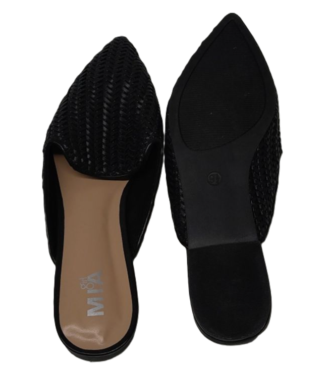girl mia haydee black woven 9.5