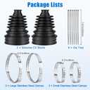 PIFOOG 2PCS CV Boot Repair Kit for 19mm to 24mm Shafts Universal Car CV Axle Joint Boots Replacement Constant Velocity Kits with Clamps Cable Ties Dustproof Flexible Silicone Black