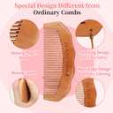 2 x Birth Comb for Labor Pain, Natural Wooden Labor Combs for Women Pregnancy, pregnancy hospital bag essentialsDelivery Essentials, Baby Comb  Shower Comb for New Mom Gifts