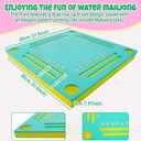 Floating Mahjong Table for Pool - Double-Sided Water Game Tray with Mahjong & Poker Card Playing Surfaces, Swimming Pool and Hot Tub Floating Board for Adults, Lake, Beach