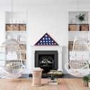 Flag Case for American Veteran Burial Flag Solid Wood Military Flag Display Case Funeral Flag Flag Shadow Boxes to Fit a Folded 5'x9.5' American Flag with Polished Plexiglass