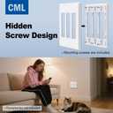 CML 3-Gang Screwless Wall Plate Cover, Mid-Size 4.88" x 6.76", Midway Triple Faceplate Cover for Decorator Receptacle Outlet & Switch, UL Listed, 4 Pack, White
