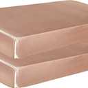 2 Pack Satin Crib Sheets for Baby Hair Soft and Silky Fitted Crib Sheets Neutral Colors for Standard Size Crib and Toddler Mattress Gender Neutral (Rose Gold)