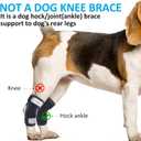 Dog Leg Braces for Rear Legs, Hock Brace for Back Legs with Metal Strips and Safety Reflective Straps for Short Legs, Joint Warps Support for Hind Legs Injuries Sprains Arthritis (Medium(1Pair)