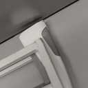 Babelio 26-43" No Bottom Bar Baby Gate for Babies, Elders and Pets, 2-in-1 Hardware Mount Dog Gate for The House, Stairs and Doorways, with Large Walk Thru Door, White