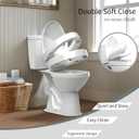 Aünsffer Raised 2.91'' Toilet Seat Elongated, Toilet Seat Riser for Elderly, Soft Close & Quick Release, Oblong 18.5inch Compatible Size, PP Material, 2 Years Support