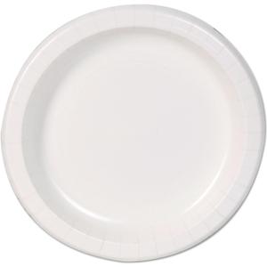 Dixie Basic Basic Paper Dinnerware, Plates, White, 8.5" Diameter, 125/Pack