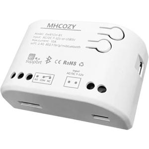 MHCOZY 4 Channel Smart WiFi RF Bluetooth Wireless Dry Contact Relay Switch Module,Phone app Remote Control,Compatible with Alexa Google Home (Tuya 4CH 5V AC/DC732V)