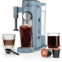 Ninja Pod & Grounds Specialty XL Single-Serve Coffee Maker, K-Cup Pod Compatible, Brews Grounds, Compact Design, Built-In Milk Frother, 68-oz. Reservoir, 6oz. Cup-24oz. Mug Sizes, Denim Blue, PB055ABL