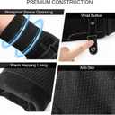 Winter Gloves for Men, Leather Gloves Mens Thermal GloveTouch Screen Resistant Windproof for Running Cycling Driving (Black)