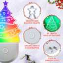 Meonum 2 Pack Christmas Night Light, 6 Color LED Vintage Christmas Night Light Dusk to Dawn, Nightlights Plug Into Wall for Bedroom Bathroom Living Room Porch Holiday Decor (Tree)