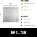 GORILLA GRIP Patented Square Shower Stall Mat, Small Bathtub Floor Mats for Stand Up Showers with Suction Cups and Drainage Holes, Machine Washable, Soft on Feet, Bathroom Accessories 21x21 Inch, Gray