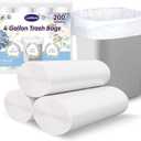 LainNeala Small Trash Bags 4 Gallon, 200 Count Small Garbage Bag Bathroom White Mini Trash Bag Trash Can Liners Unscented Garbage Bags for Bathroom Can