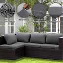 Outdoor Cushion Covers Set,14PCS Patio Furniture Couch Seat Slipcovers, Replacement for Sofa Sectional Chair(Cover Only)