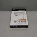 HIEEY 3 Way Mirror for Hair Cutting,360 Trifold Mirror with Height Adjustable Telescoping Hooks,and 5X Magnification,for Makeup, Hair Styling (Black)