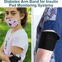 4 Pcs Diabetes Arm Band Diabetes Sensor Cover Washable Reusable Diabetic Sensor Armband Sleeve for Diabetic Supplies Sports (X-Large)