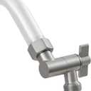 All Metal Shower Angle Adapter, Adjustable Shower Head Extension Adapter, Solid Brass Shower Head Elbow,Adjust Angle to Upgrade Shower Experience,Universal Connection (Brushed nickel)