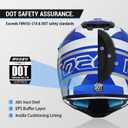 Youth Dirt Bike Helmet DOT Certified - Full Face Motorcycle Helmet for Off-Road, ATV, Street Riding, Includes Adjustable Goggles & Protective Gloves, XL