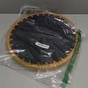 14-inch Rattan Checkered Tray with Mother of Pearl, Round Coffee Table Tray Decor, Round Wicker Boho Decorative Woven Serving Tray (Checkerboard)