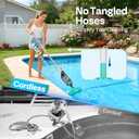 VIVOHOME Handheld Pool Vacuum 1110 GPH Suction Cordless Pool Cleaner 40W Powerful Motor Long-Run 60min Battery, Adjustable 9.12FT Pole for Above Ground & In-Ground Pools, Spas - Green