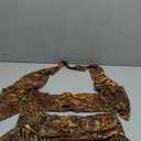 SOLY HUX Women's Y2k Skirt Sets 2 Piece Outfits Leopard Halter Crop Tops and Ruffle Layered Mini Skirt Set S